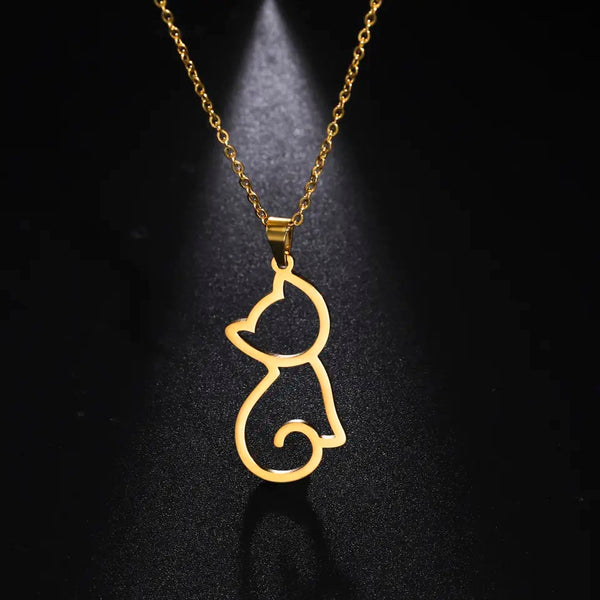 Cat Necklace - Gold