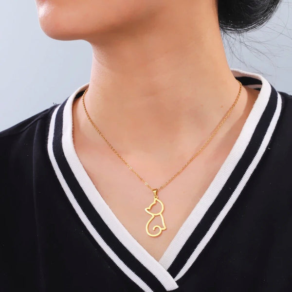 Cat Necklace - Gold