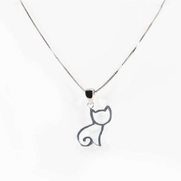 Cat Necklace - Silver