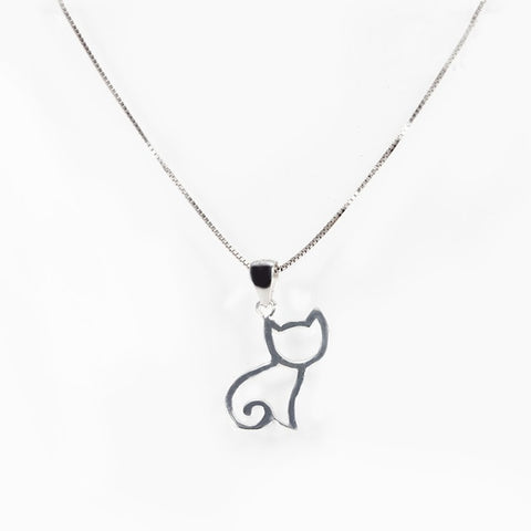 Cat Necklace - Silver