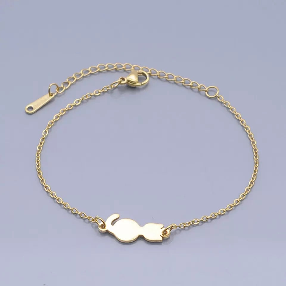 Cat Body Bracelet - Gold