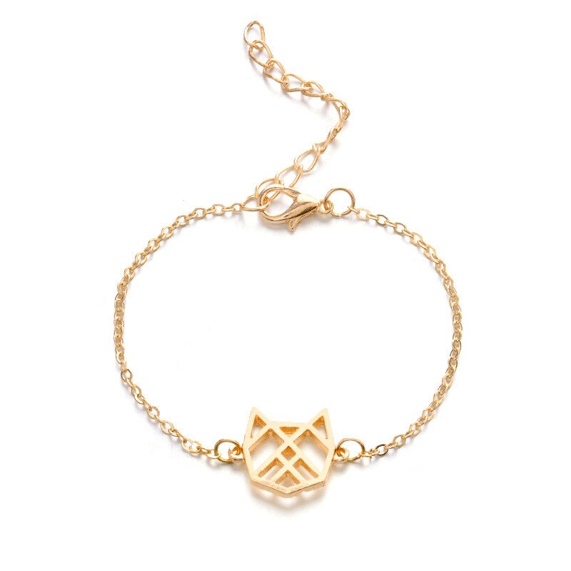 Origami Cat Bracelet - Gold